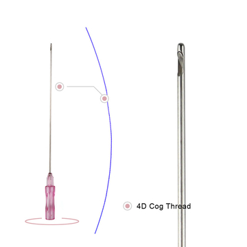 High Quality Eye Eyebrow Forehead Pdo Thread Blunt Sharp Needle 4D 18g 100mm Cog Thread Lifting