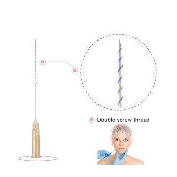 Absorbable Korea Barbed 4D Cog W Blunt Pcl Pdo Thread for Cheek Lifting Body Tightening 4D 18g 100mm Cog Thread Lifting