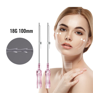 High quality pdo pcl thread Shark Molding Thread 18G 100mm face lifting with L W needle
